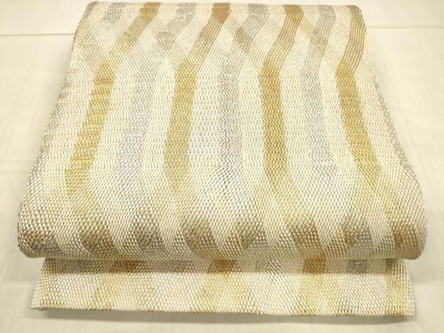 平和屋着物＊夏物 太鼓柄袋帯 流水文 金銀糸 正絹 逸品 CAAW6986fb 平和