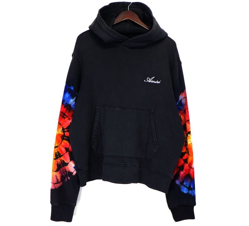 AMIRI アミリ タイダイ染め オーバーシルエット パーカー AMIRI - AMIRI アミリ ブルーペイント ブリーチ プルオーバー