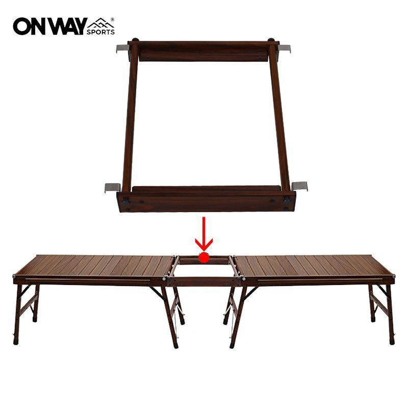 one*way - ONWAYオンウェー　フォールディング アルミウッドローテーブルOW8242 one*way - ONWAYオンウェー フォールディング アルミウッドロー