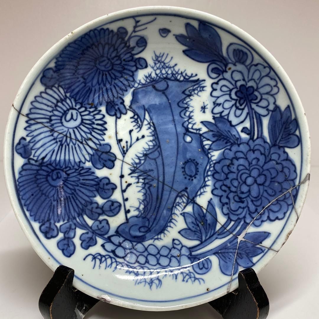 中国明朝時代 天啓古染付中皿 直径18.7㎝ 東Y6-1218④ - メルカリ