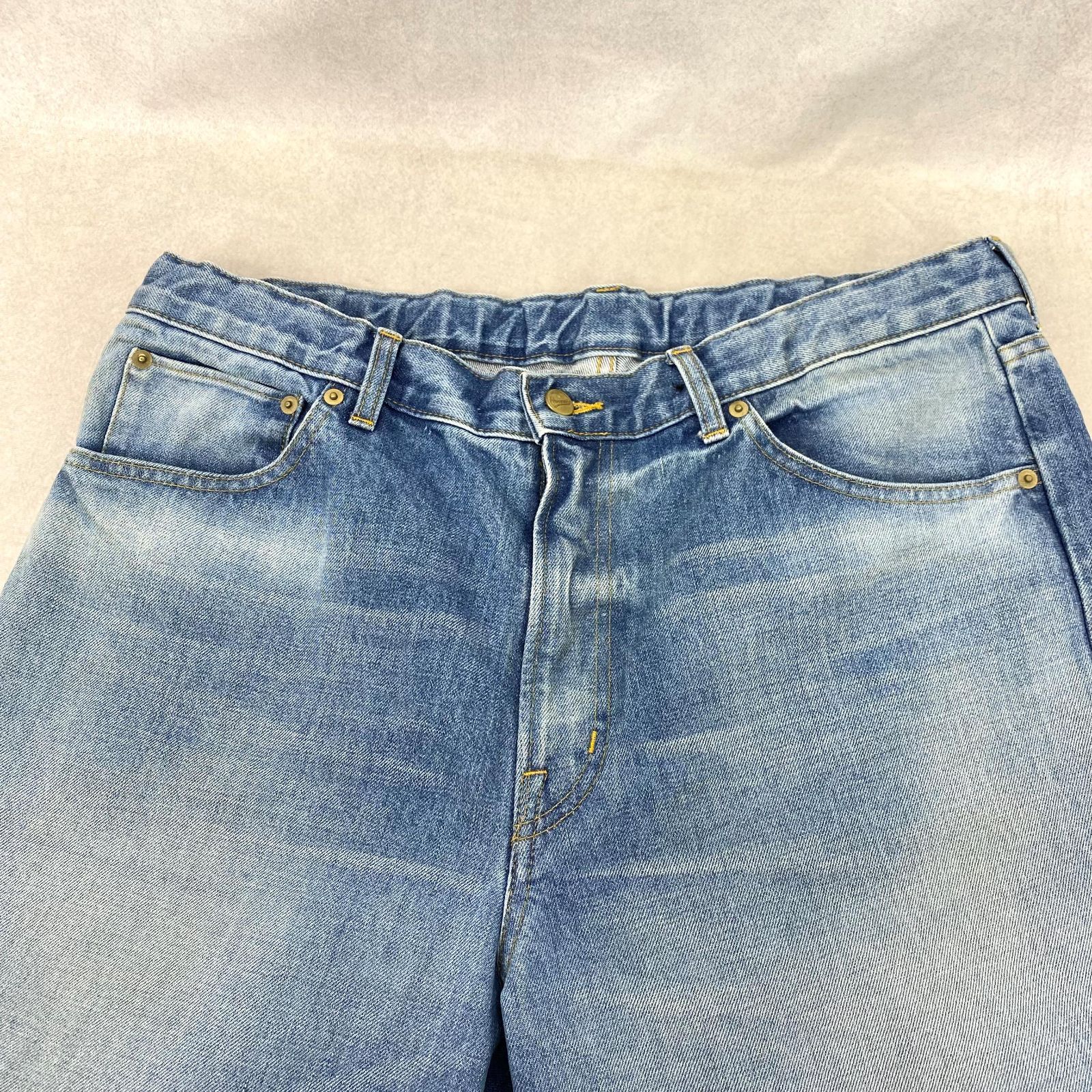 美品 HARVESTY ハーベスティ A11703-28 コットン ビッグ デニム パンツ 