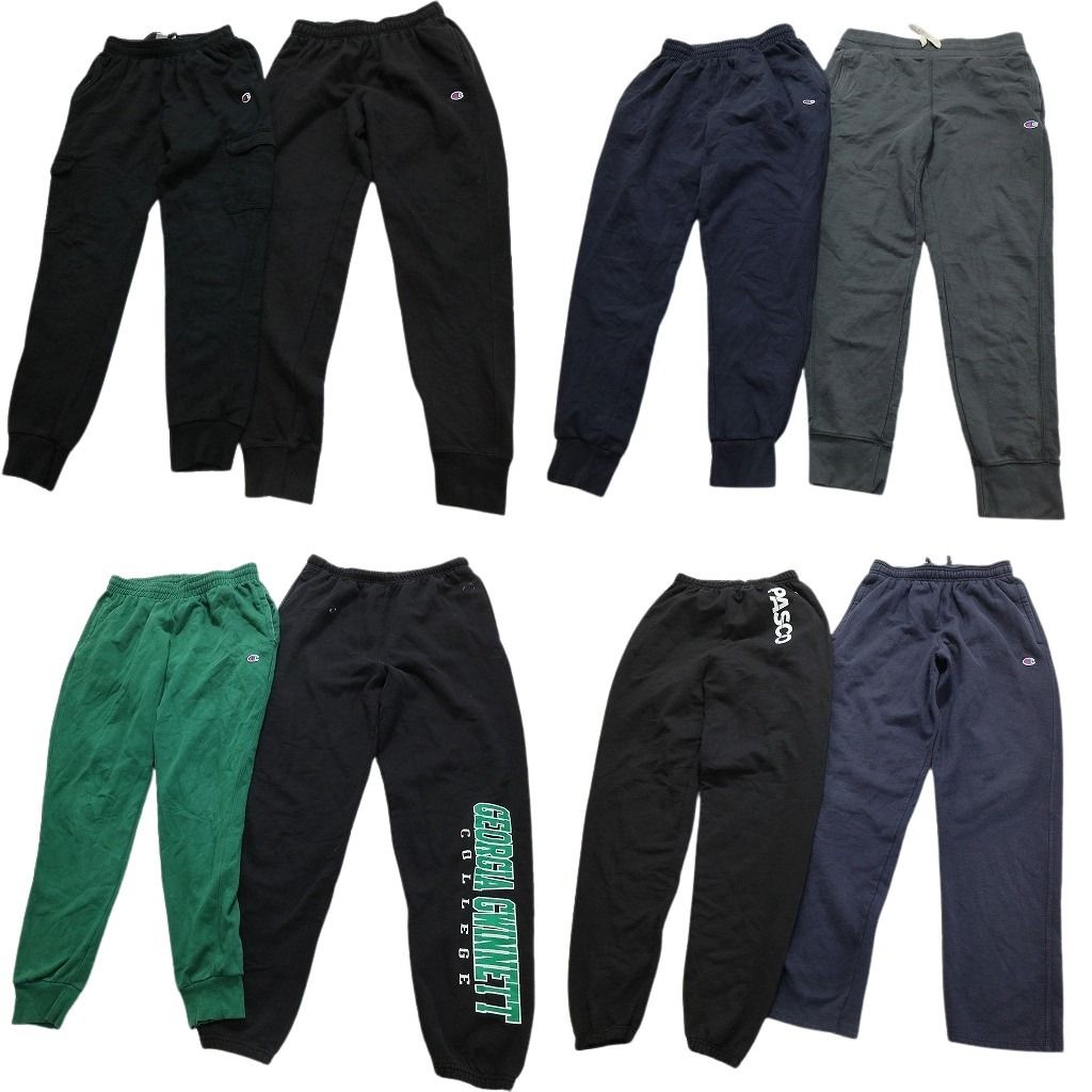 古着卸 まとめ売り チャンピオン スウェット パンツ 8枚セット メンズ Ｍ トレーニングパンツ ジョガーパンツ ワイド 古着 NC0825
