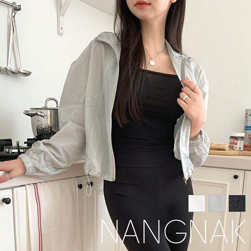 ナンナック ジャケット NN-0037 レディース ストリングクロップドジャケット NANGNAK カラー:03.ブラック 品番：2797-0015