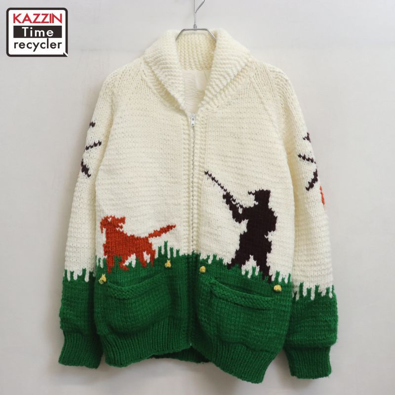 80-90s カウチンニット ヴィンテージ L 90s ヴィンテージ カウチン ニット プルオーバー サンダーバード