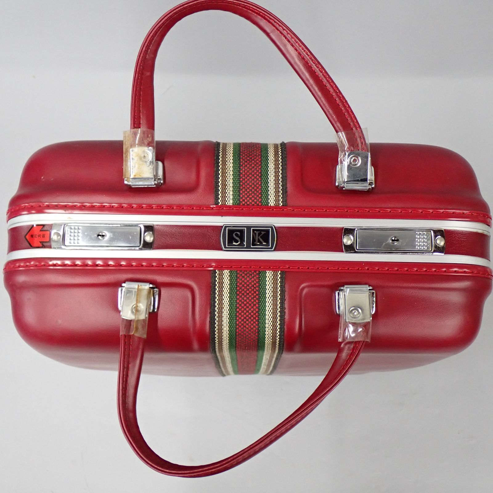 SUNCO サンコー スーツケース 旅行かばん 赤 レッド 昭和レトロ