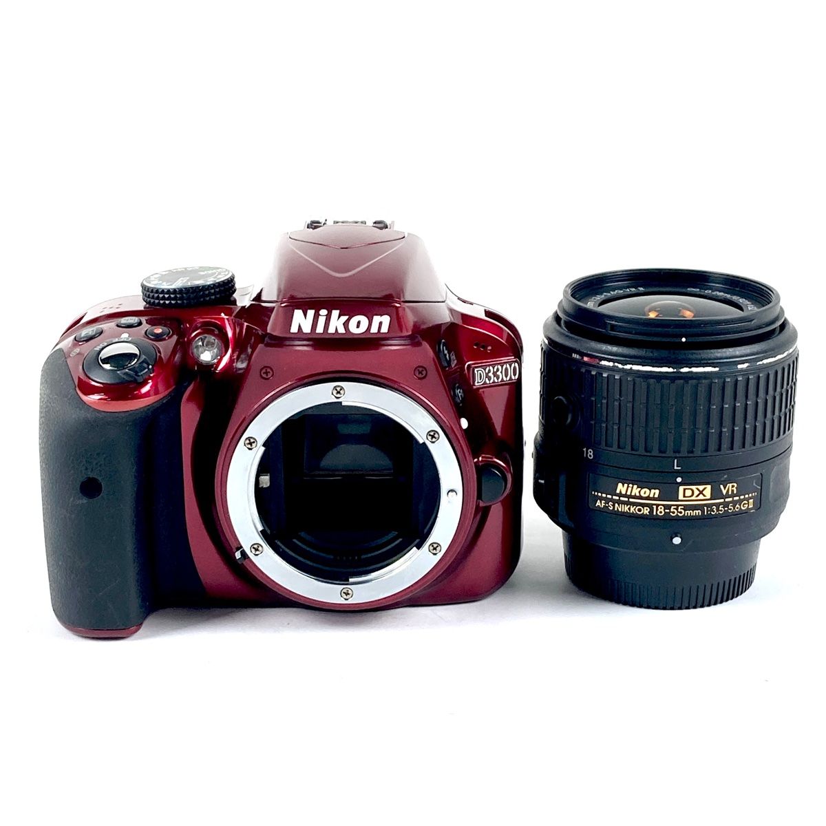 ニコン Nikon D3300 18-55 VR II レンズキット レッド デジタル 一眼レフカメラ 【中古】 - メルカリ