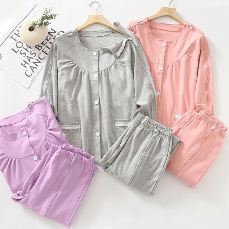 両開き 通年用 介護用 パジャマ 介護 紳士 女性 レディース 術後 入院 上下セット セミオープン 寝たきり 点滴中 おむつ交換 両脇全開 お着替 春 夏 秋 介護用パジャマ 介助 普段着 部屋着 yz6779