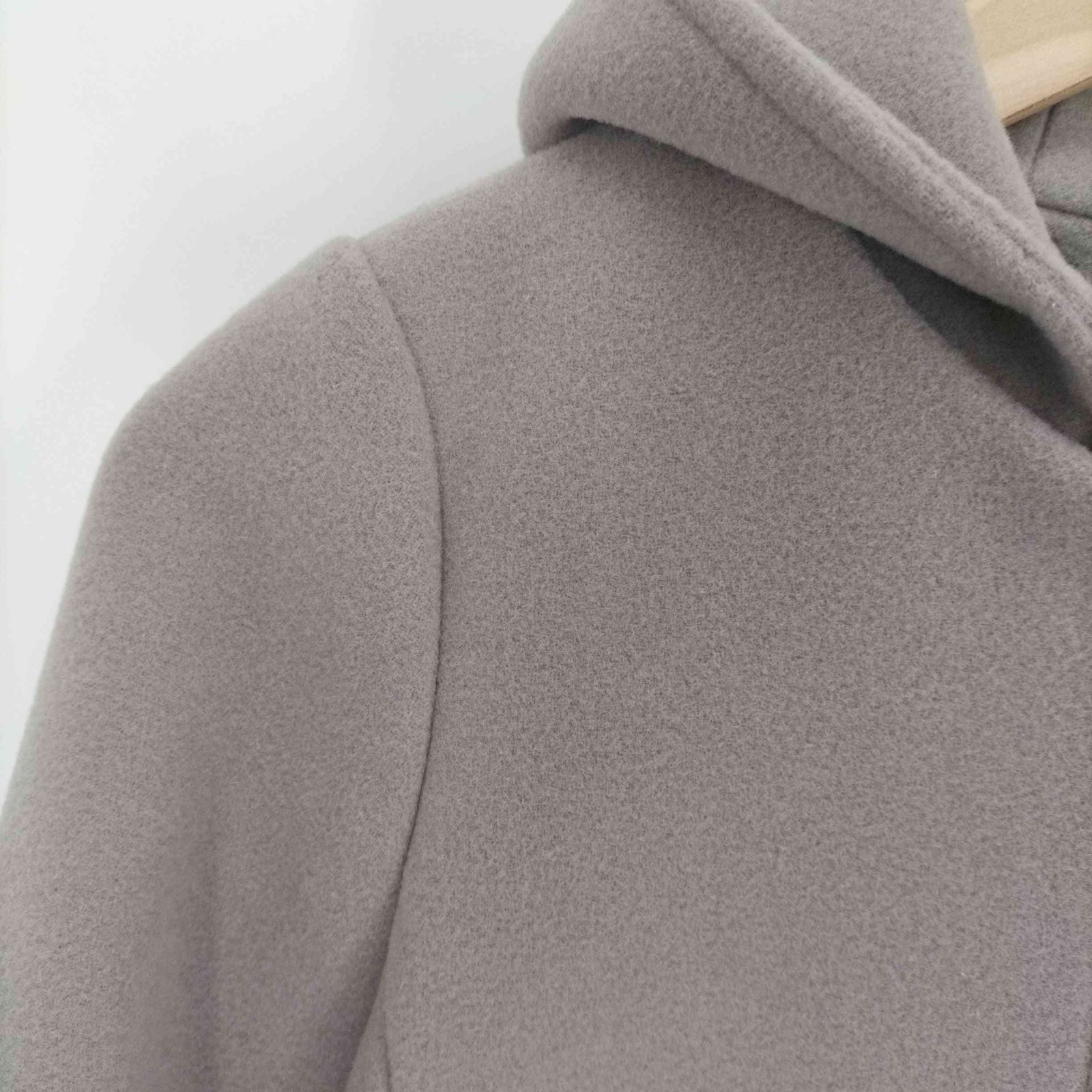 ◇KF W 2WAY ノーカラー HOOD コート （その他アウター）｜green