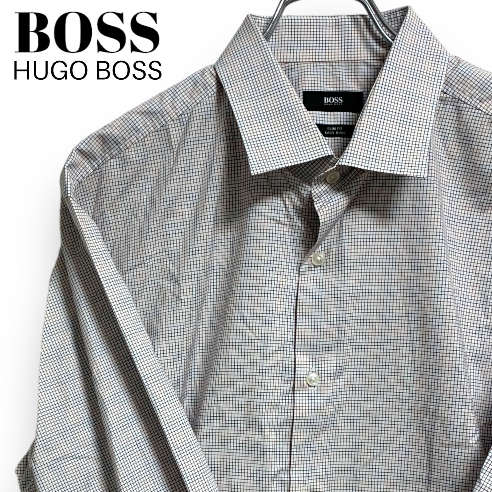 HUGO BOSS ヒューゴボス 長袖シャツ マルチカラー 格子柄 コットン100％ メンズ XXLサイズ RN73616 CA23115 ...