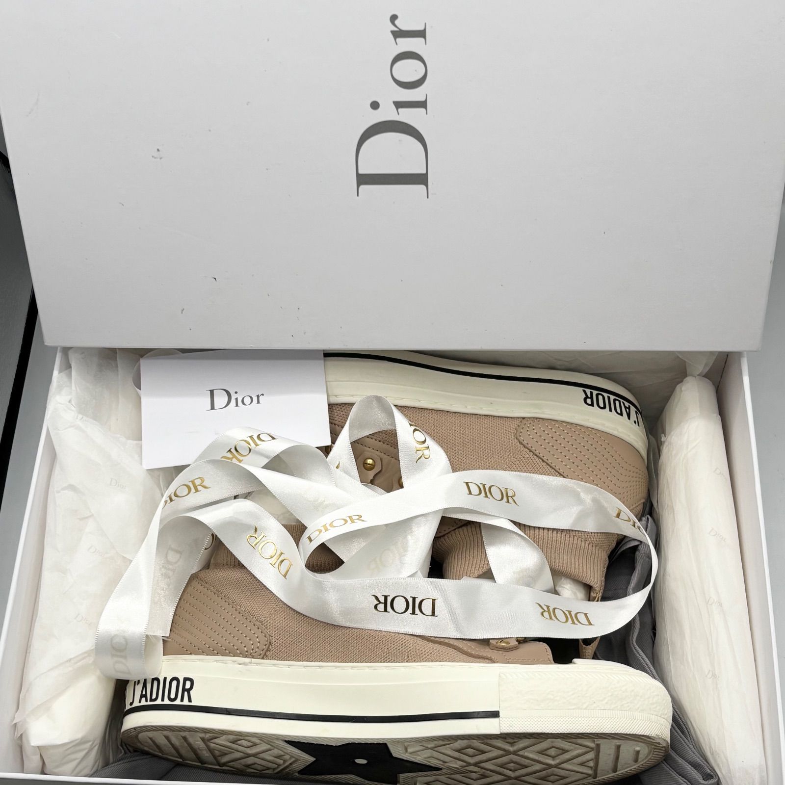 【箱付き】Christian Dior クリスチャンディオール ウェッジソール 新品Diorグランヴィルエスパドリーユ ウェッジソール 35.5