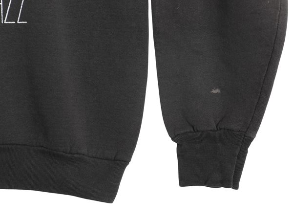 なクーポン配布中! 80s ジャズ アート イラスト プリント スウェット メンズ XL 古着 ヴィンテージ トレーナー グラフィック 裏起毛 黒 大きいサイズ WWW_NOITHATQUANGTHANH_NET