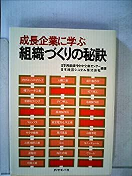 【中古】成長企業に学ぶ組織づくりの秘訣 (1980年)