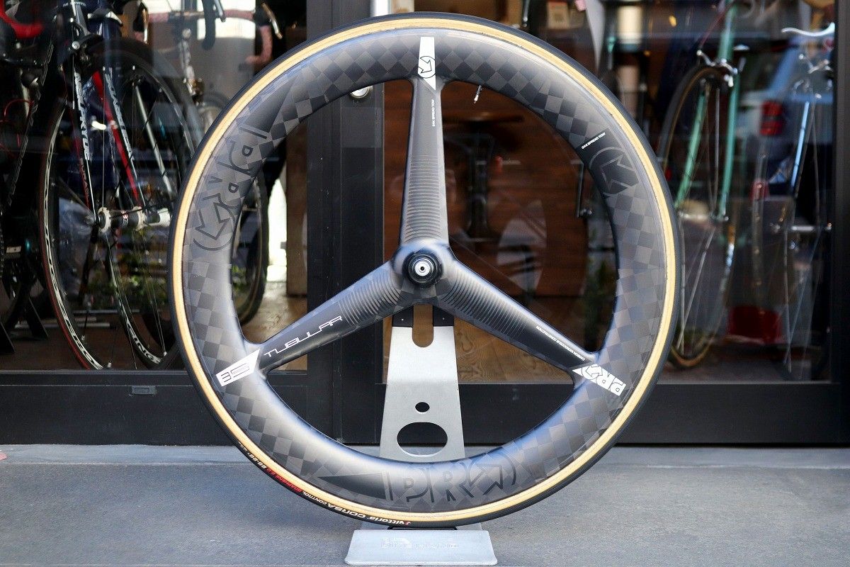 シマノプロ SHIMANO PRO 3-SPOKE WHEEL カーボン チューブラー バトンホイール 前輪のみ 【東京南麻布店】