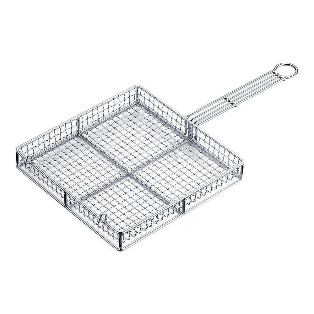 大_蓋無し 遠藤商事 TKG 焼き網 全長510mm 間口×奥行×高さ mm 270×270×H40 とり肉などこんがり美味しく焼ける フチ付きで食材がこぼれにくい キャンプやアウトドアに便利 業務用 日本 DYK7901