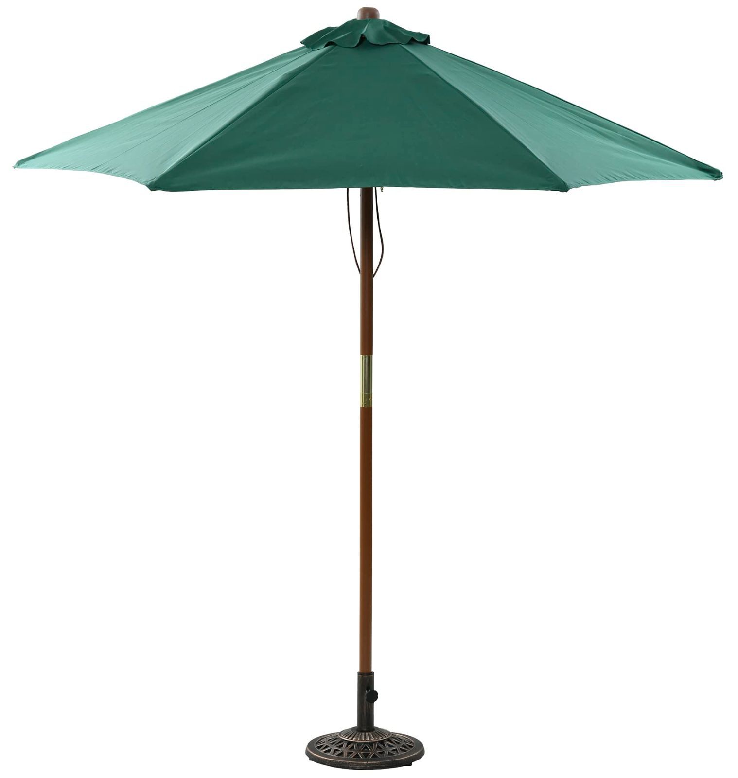 グリーン NMP-21 GR ガーデンマスター 日よけ バルコニー テラス ベランダ お庭 直径210cm 木製パラソル ガーデンパラソル 山善