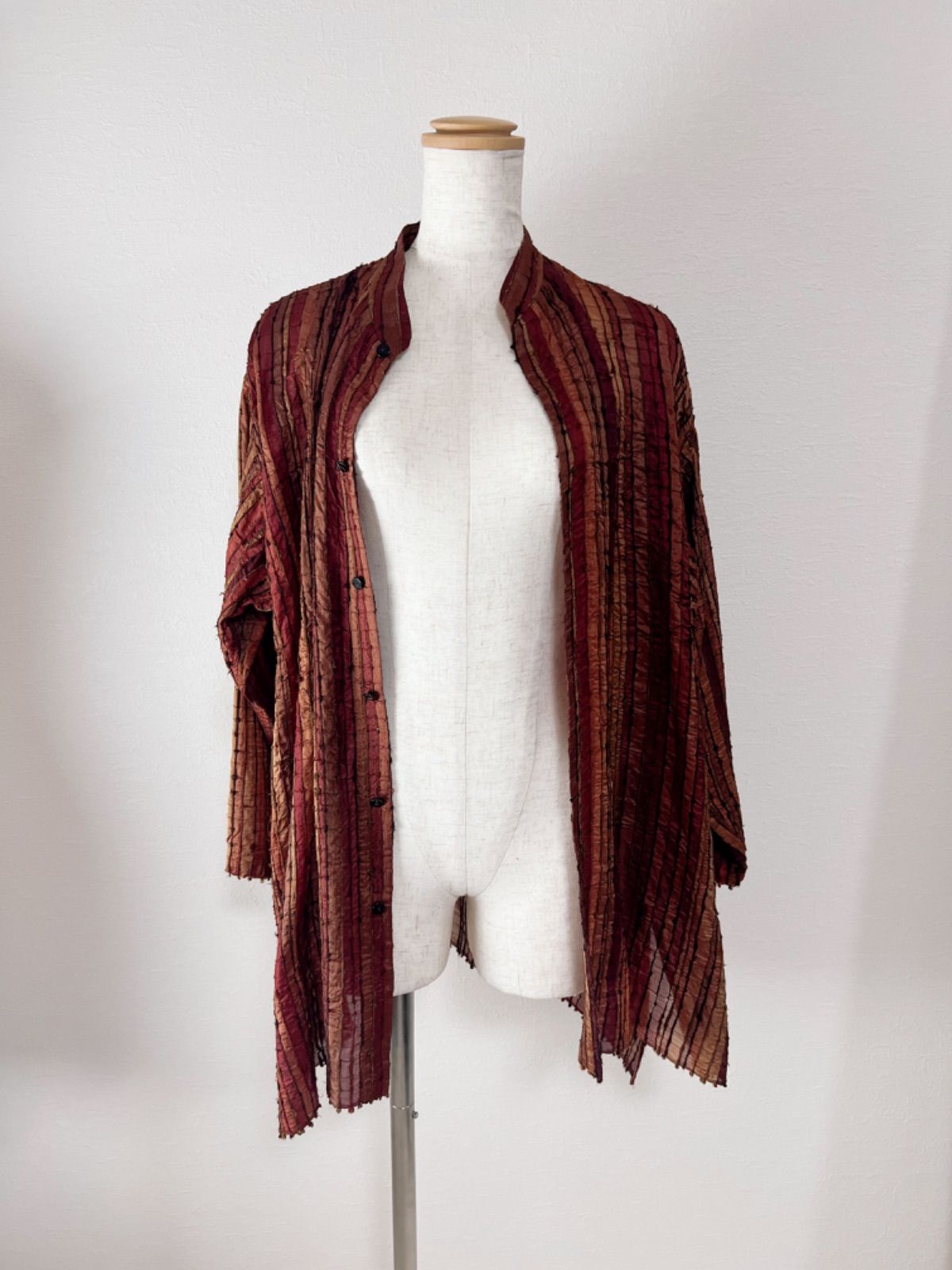 Jurgen Lehlヨーガンレール　ニットカーディガン　シルク　ブラウン JURGEN LEHL ヨーガンレール トップス カーディガン M シルク シルク