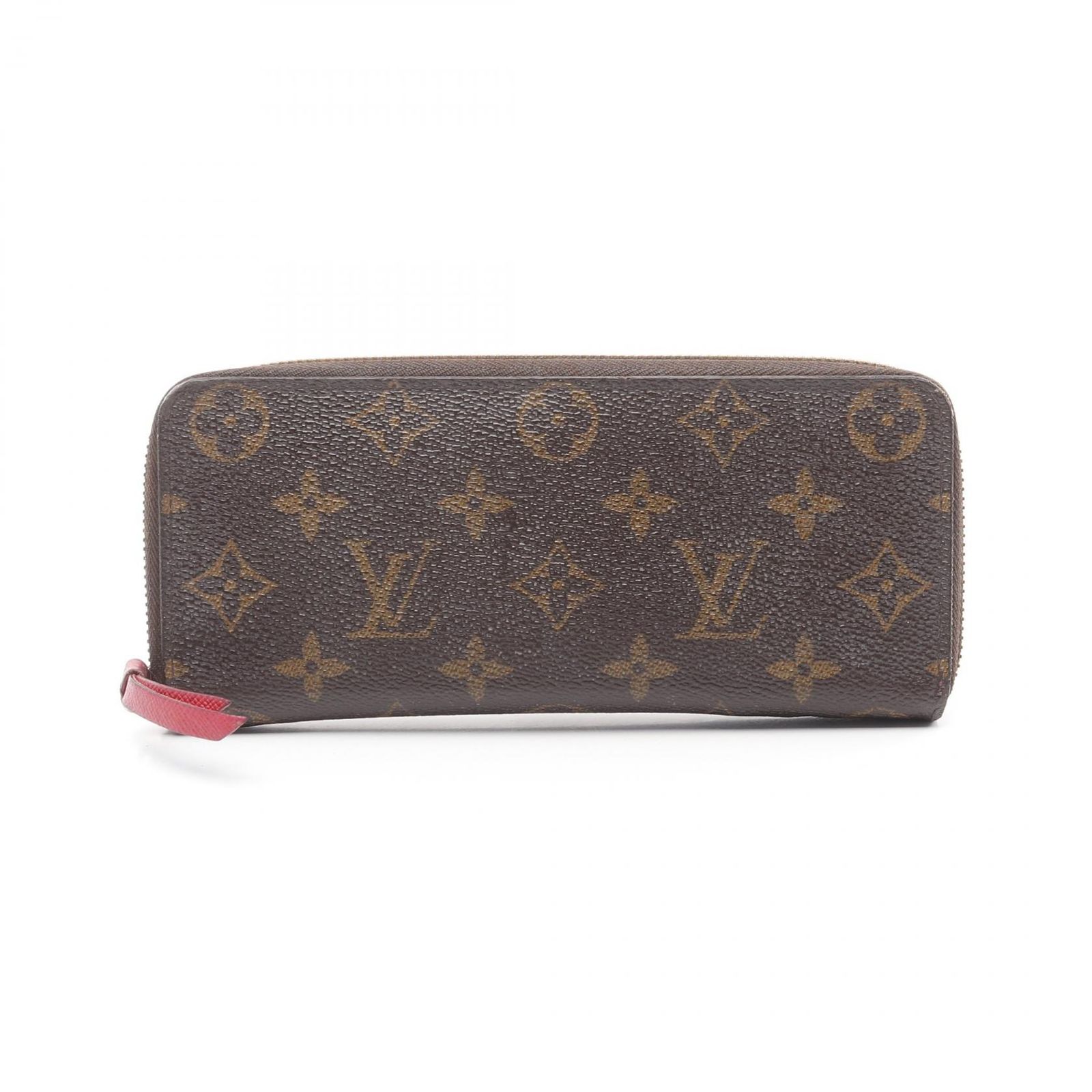 ルイ ヴィトン LOUIS VUITTON ラウンド長財布 ポルトフォイユ クレマンス M60742 PVCコーティングキャンバス レザー ポルトフォイユ クレマンス レディース Used B
