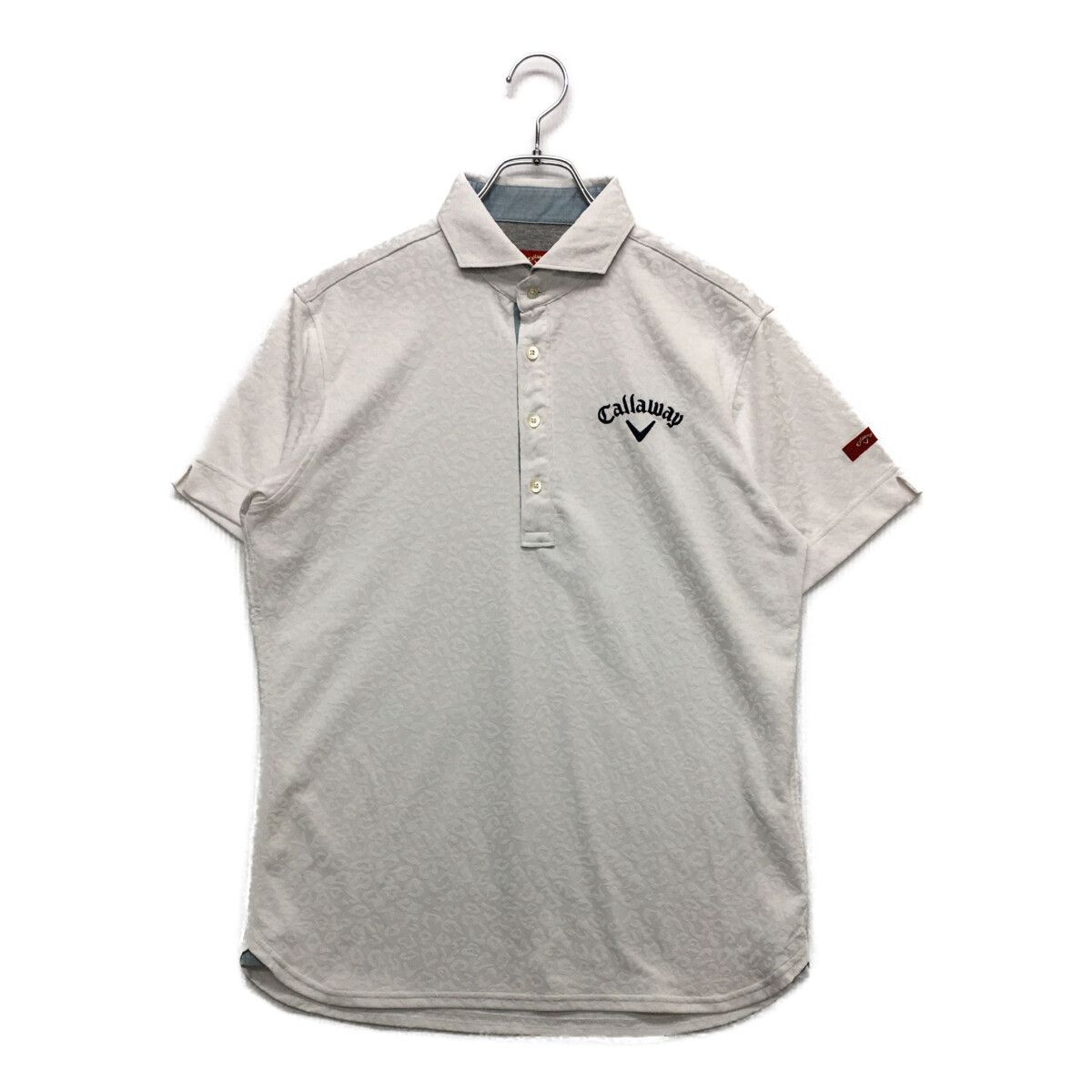Callaway - coco 中古 キャロウェイ Callaway メンズ 半袖ポロシャツ L 白 ホワイト レオパード柄 中古 メンズ キャロウェイ Callaway 半袖ポロシャツ L 白