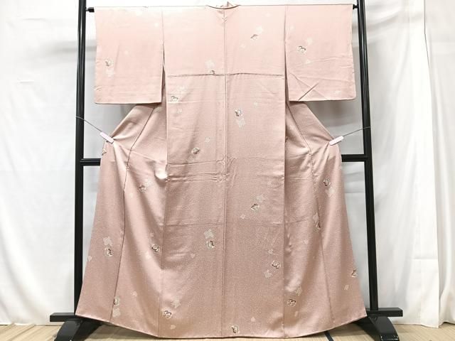 7350☆送料込み❣️正絹 小紋 着尺 花百彩 反物❣️ 平和屋着物▽六通柄袋帯 唐織 光琳秋草文 本金泥箔 正絹 逸品