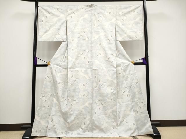 平和屋着物 上 本場大島紬 白大島 9マルキ 飛鶴文 CYAA3316s5 USTAUSTRALIA_COM_AU