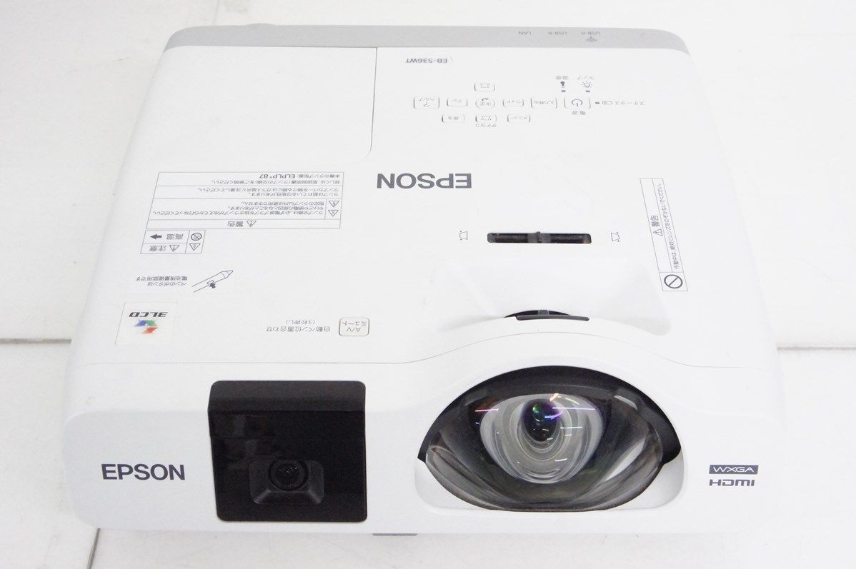 中古】EPSONエプソン プロジェクター EB-536WT WXGA 3400ルーメン 短
