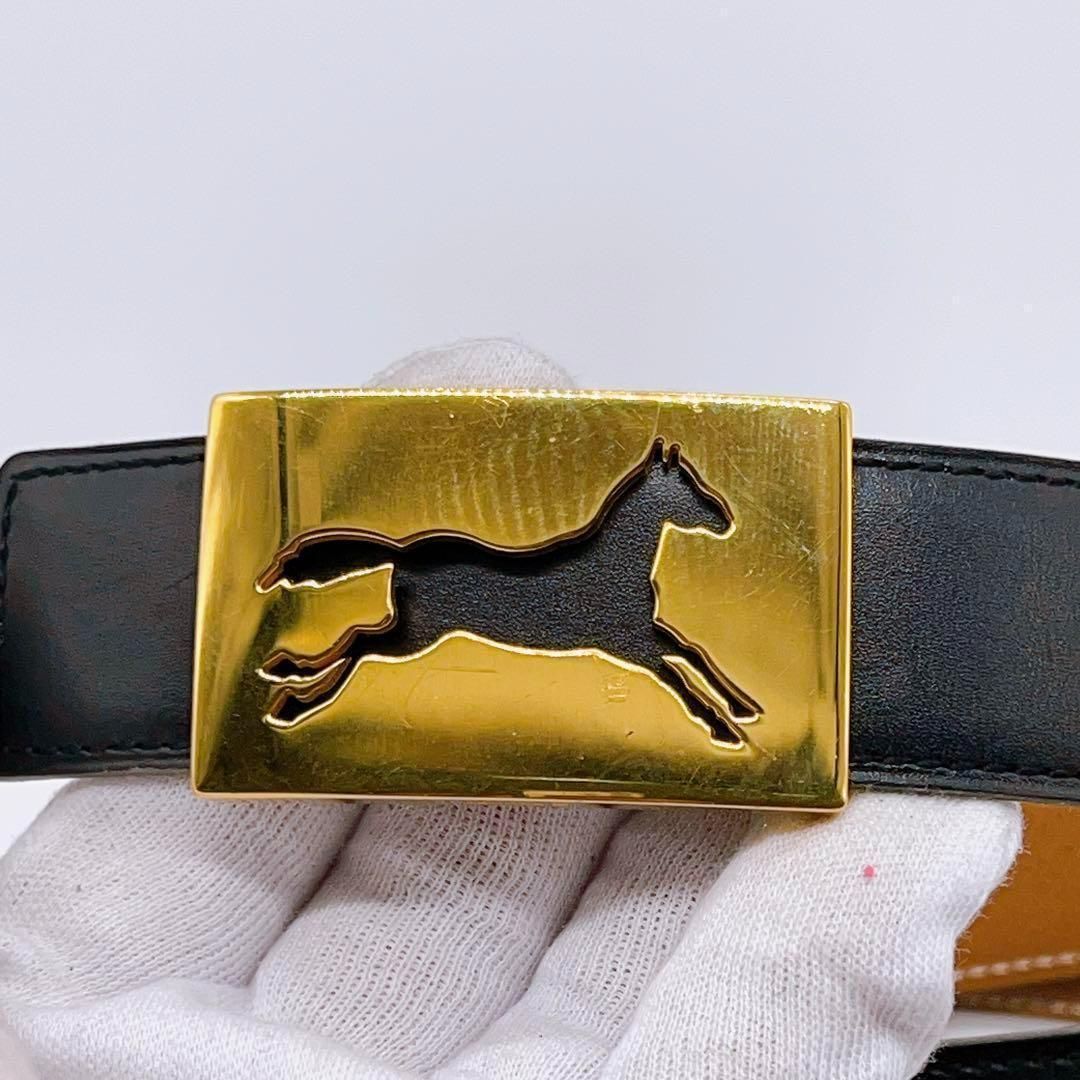 エルメス ホースキット　リバーシブルベルト 黒×ゴールド　GD金具 エルメス ホースキット リバーシブルベルト 黒×ゴールド GD金具 - メルカリ