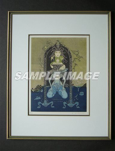 山下清澄「立像＜見知ラヌ女＞V」（版画）[A000022]Kiyozumi Yamashita