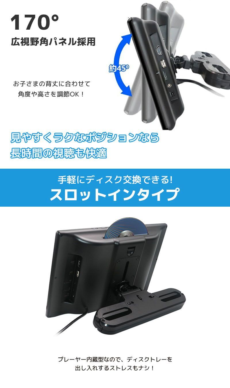 2台ｾｯﾄ 後部座席用10.6