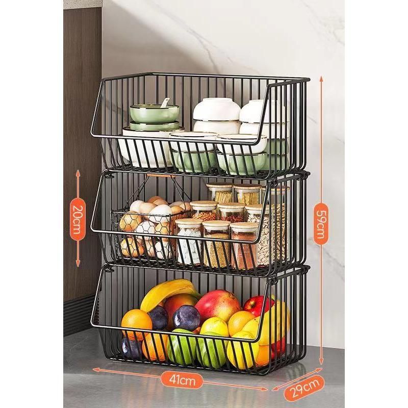 マルチタスクメッシュキッチンワゴンキャスター付き軽量・丈夫な3段 マルチタスクメッシュキッチンワゴンキャスター付き軽量・丈夫な3段