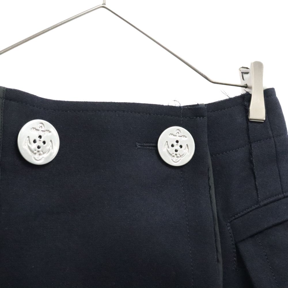 スカート Sacai Wool Melton Skirt Black Suiting & Wool Melton Midi Skirt by sacai on Sale