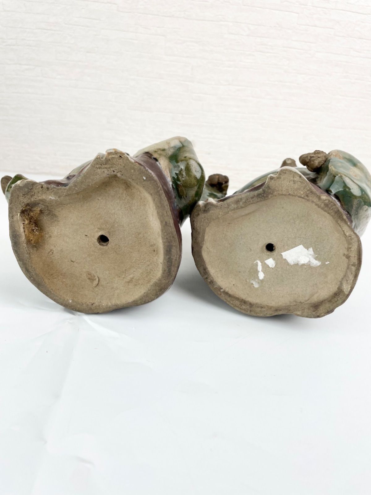 幕末明治頃　福々しさタップリな京焼タヌキ　縁起物　骨董　茶道具　置物　人形 幕末明治頃 福々しさタップリな京焼タヌキ 縁起物 骨董 茶道具 置物 人形