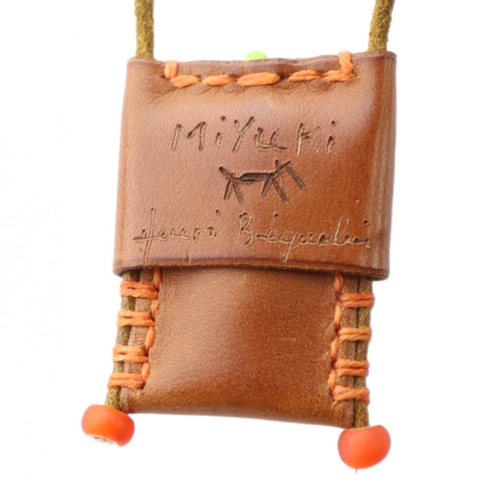 アンリークイール　レザー　ネックレス アンリークイール HENRY CUIR ネックレス レザー ステッチ ロゴ