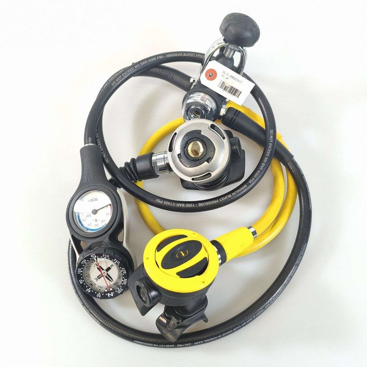 OH済 TUSA ツサ レギュレーター ファースト セカンド オクトパス ゲージセット REG-200322OT