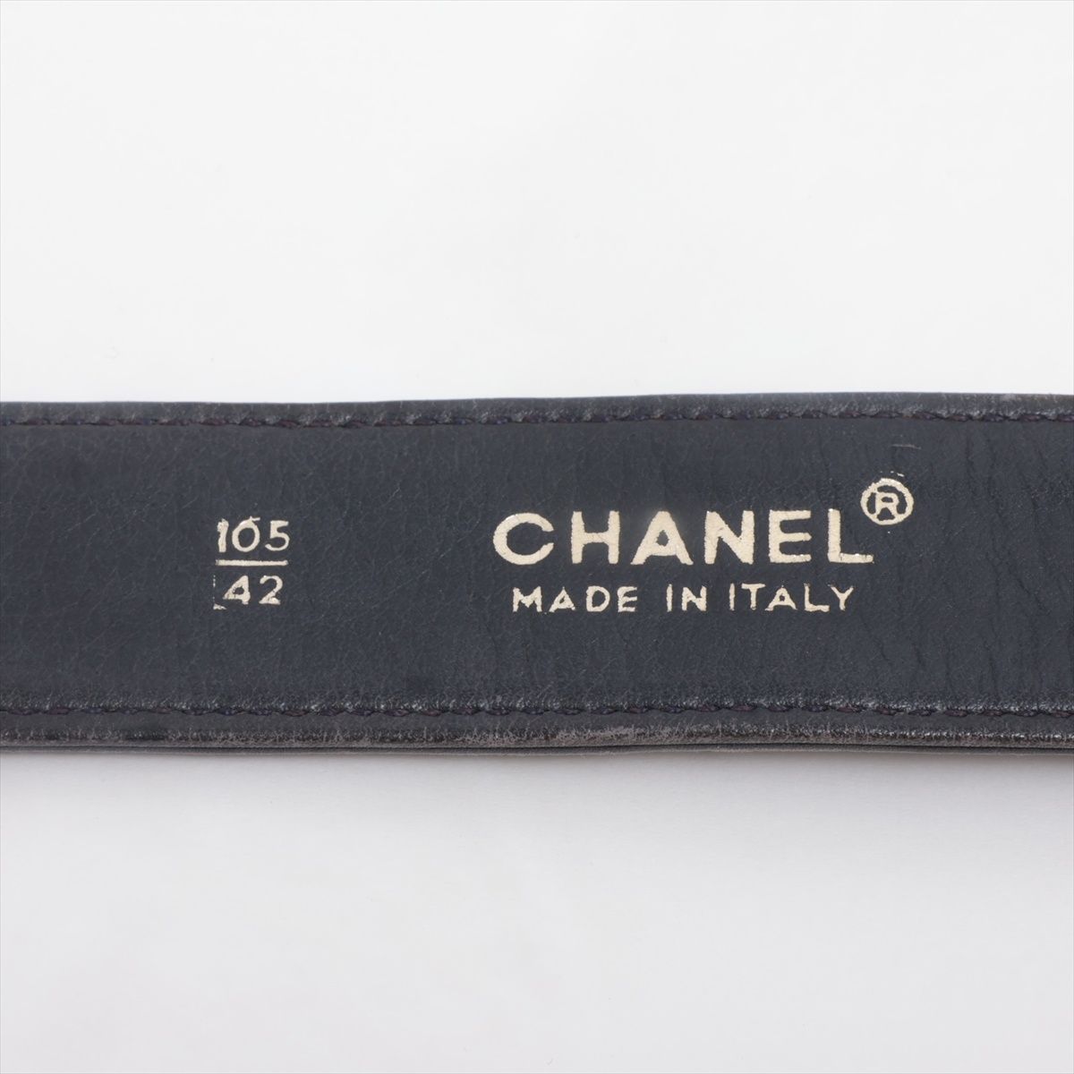 CHANEL/シャネル マトラッセ ココマーク ベルト ブラック 105