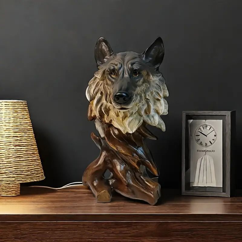 置物 装飾品 フィギュア 狼 オオカミ ウルフ オブジェ オーナメント