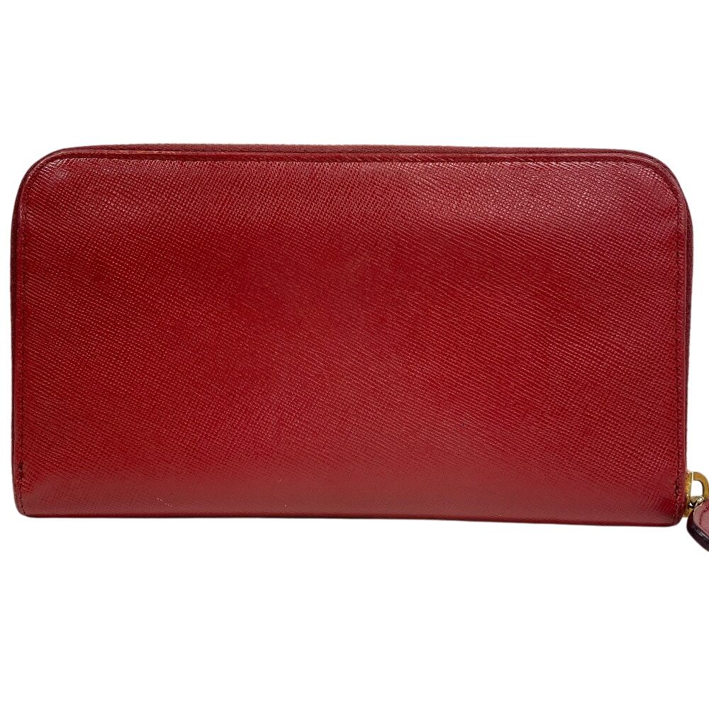 PRADA 極美品△PRADA プラダ 1ML506 VITELLO MOVE ロゴ金具 ラウンド