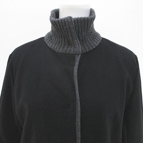 ピッコーネ PICONE ジャケット ニット 薄手 比翼 40 黒系 ブラック