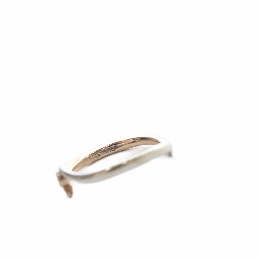 スタージュエリー STAR JEWELRY ピンキーリング 指輪 K10 ダイヤ 0.01 