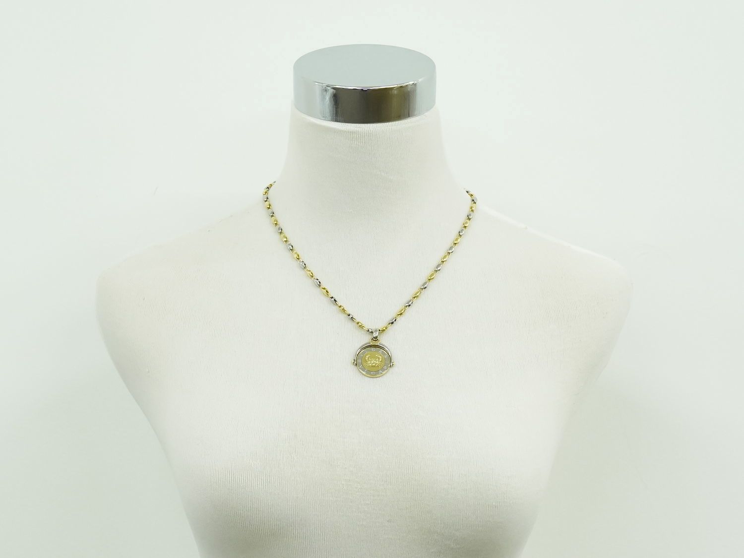 本物 ブルガリ BVLGARI ホロスコープ かに座 750 YG ステンレス