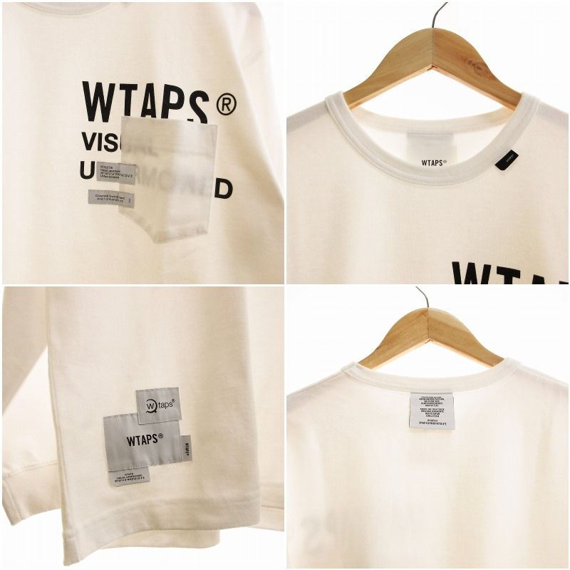 ダブルタップス WTAPS 21SS INSECT LS Tシャツ カットソー 長袖 ロゴプリント 02 白 ホワイト 211ATDT-CSM17  /NY - メルカリ