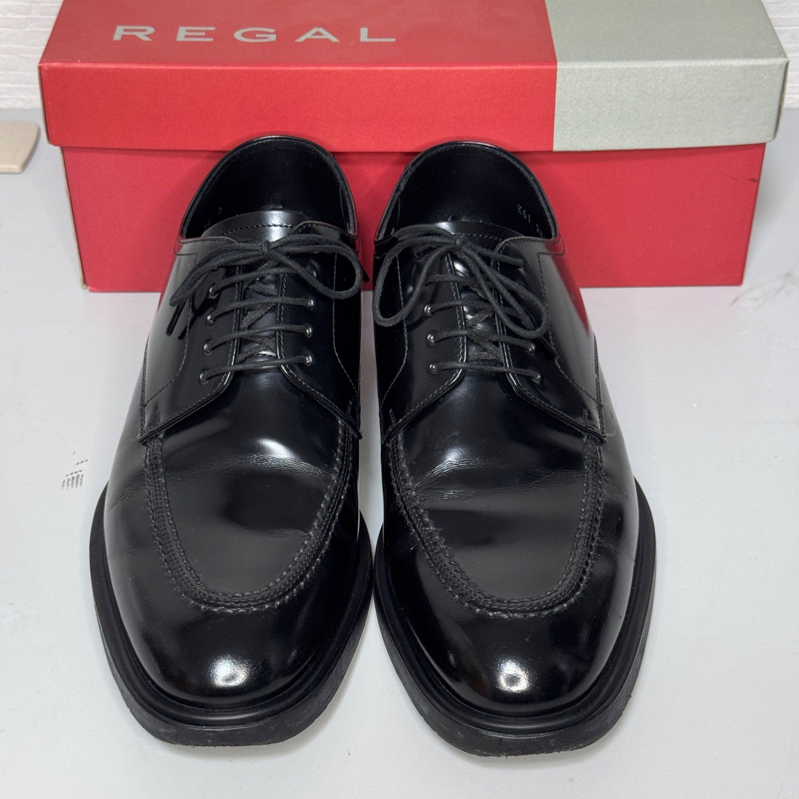 REGAL リーガル 621 R AL 革靴 25.5 cm EEE 黒 ビジネスシューズ Uチップ ワイド 幅広 き