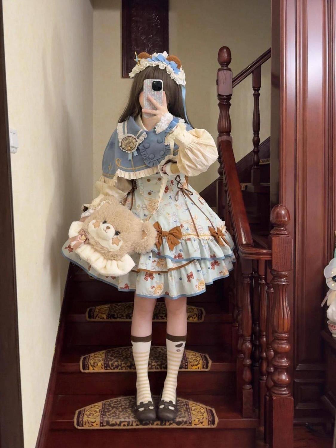 襟ケープ付き