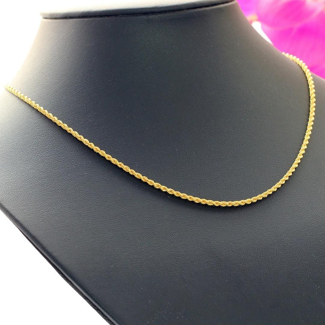み*り様 18K ロープ チェーン ネックレス K18 45㎝ AU750 刻印 み*り様 18K ロープ チェーン ネックレス K18 45㎝ AU750 刻印 2.2mm