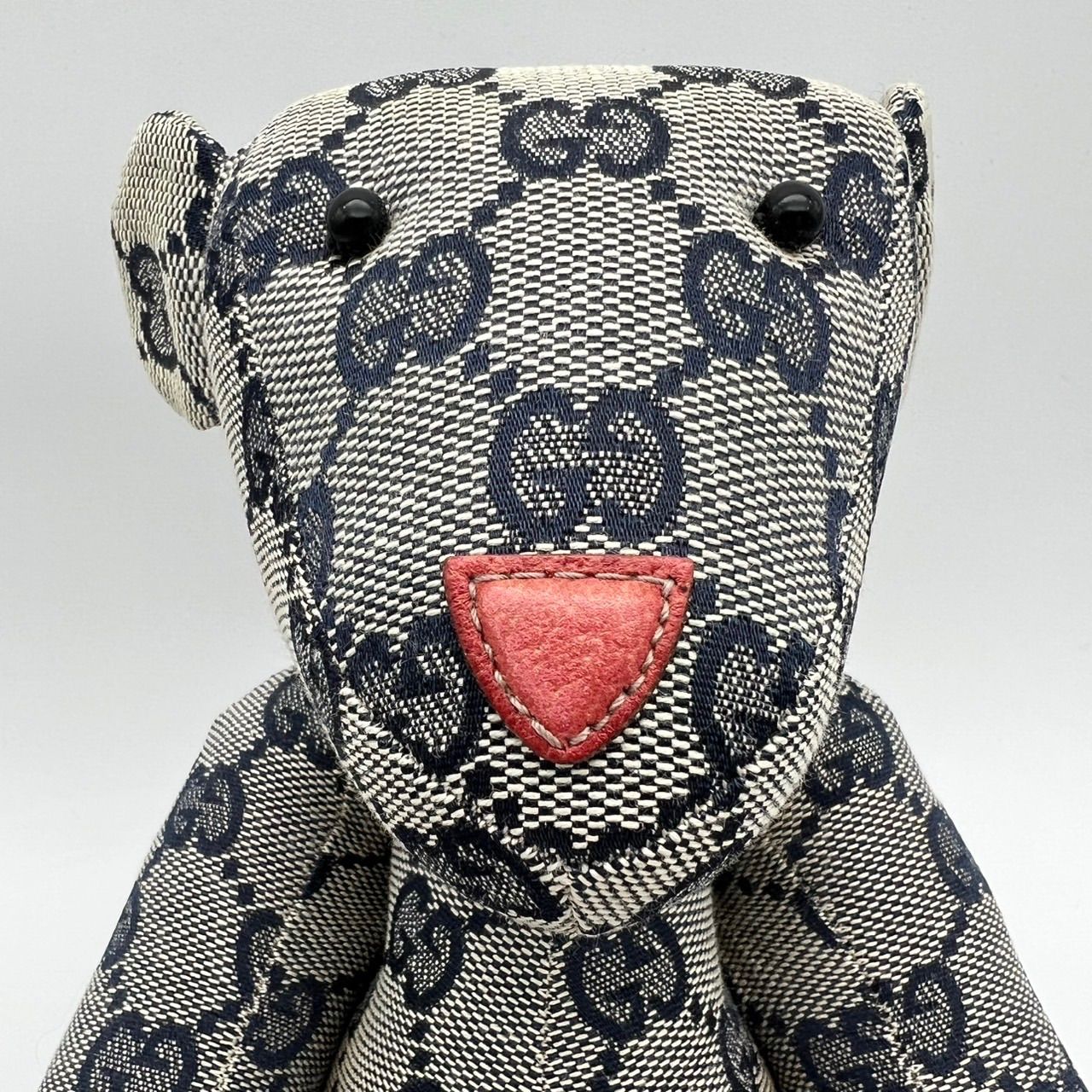 GUCCI ぬいぐるみ GUCCI グッチ GGキャンバス テディベア クマ ぬいぐるみ ブルー