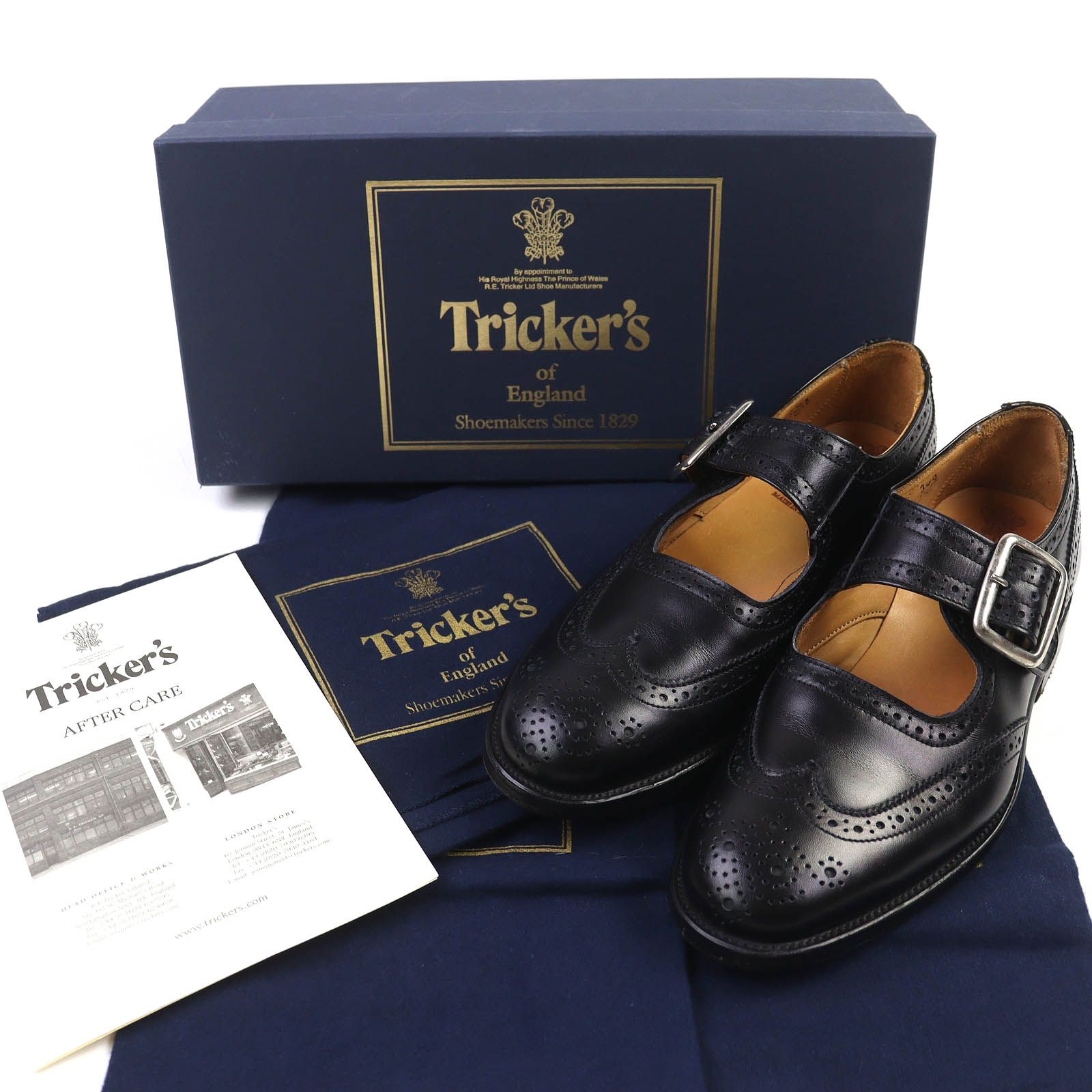 美品△Tricker's トリッカーズ ウイングチップ メリージェーン