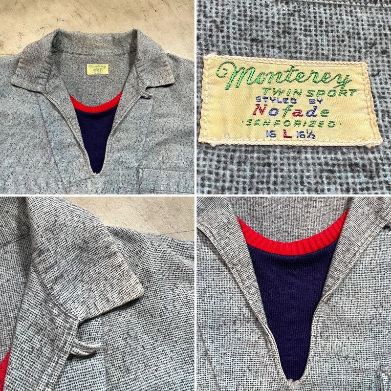 Monterey 50's プリントネルスキッパーシャツ 美品 L - USED MARKET