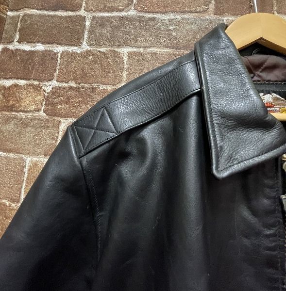 Harley Davidson ハーレーダビッドソン シングル ライダース レザー ジャケット 牛革 Mサイズ 40131 ブラック 黒 _69