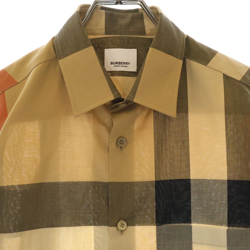 【500円引きクーポン】 BURBERRY ロングスリーブ ボタンアップ チェック柄 (バーバリー) トップス