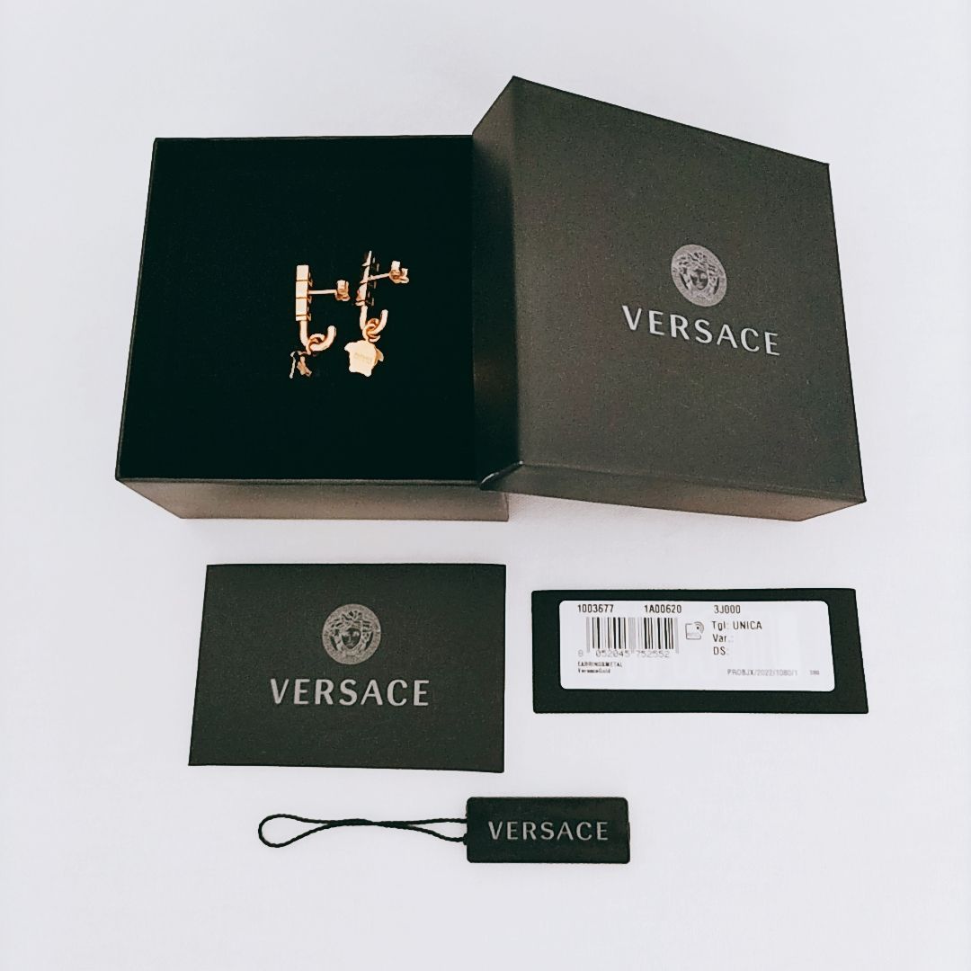 新品未使用】VERSACE グレカ メドゥーサ ドロップピアス ヴェルサーチ 