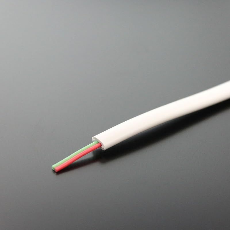 ﾃﾚﾎﾝｺｰﾄﾞ ﾓｼﾞｭﾗｰｹｰﾌﾞﾙ(巻線) 2.4mm厚 6極2芯 ﾎﾜｲﾄ 100M CMJ-100WH2 ﾀﾛｰｽﾞ